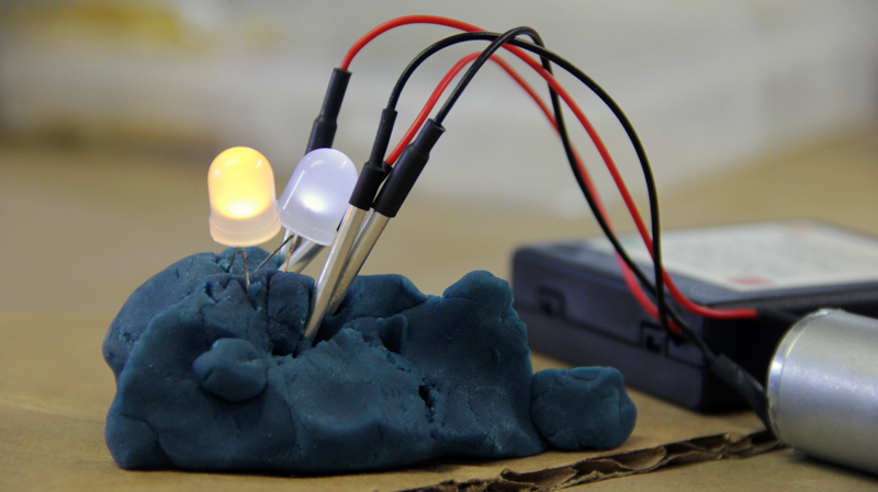 A Squishy Circuit fish.