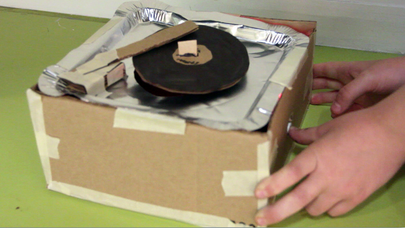 An interactive kinetic sculpture.